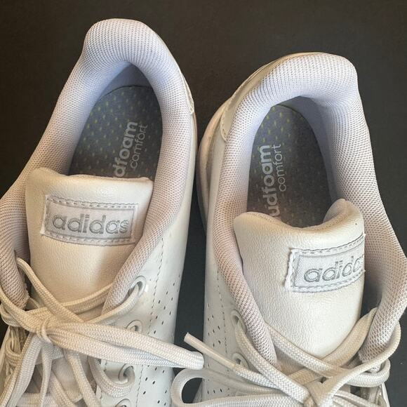 Adidas Cloudfoam Advantage Clean White Sneakers Women’s 9.5 Tennis Y2K Style - Picture 6 of 11